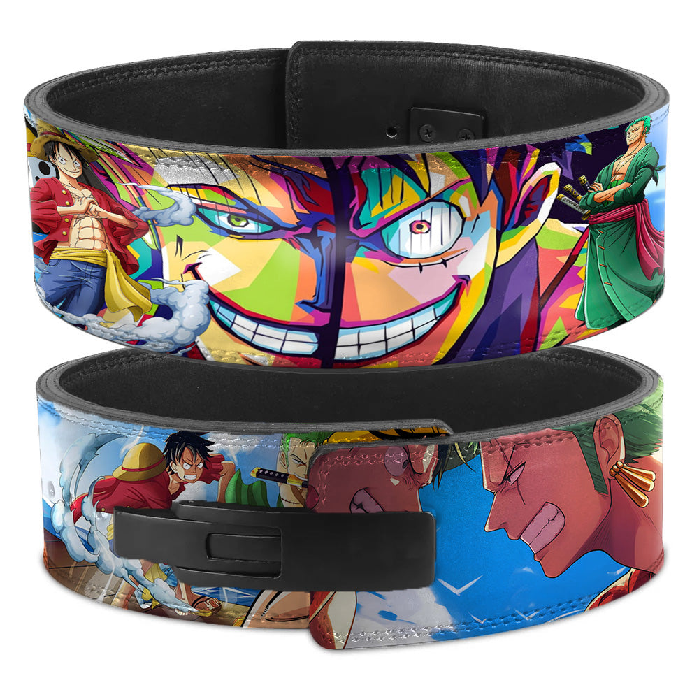 One piece, Luffy and zoro , weight lift belt, Luffy Nika Lever belt, Luffy Nika Custom Lever belt, One piece Luffy Gym Belt, One piece Luffy Squat belt, One piece powerlift belt, One piece Powerlifting belt, One piece Nika weightlifting belt